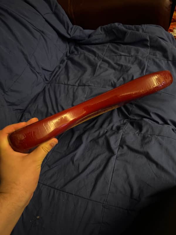 Late 70s Fender Lead Body Red - body edge wear side view - Pauls Guitar Hideout