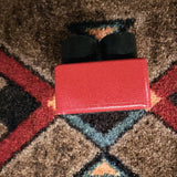 MXR M102 Dyna Comp, red: knob end of the enclosure, a short light scratch near the lower left corner