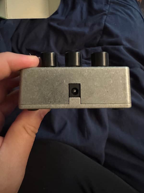 2008 Electro-Harmonix Bass Big Muff Pi - top edge with knobs and power jack - Pauls Guitar Hideout