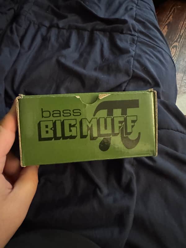 2008 Electro-Harmonix Bass Big Muff Pi - box end with logo - Pauls Guitar Hideout