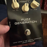 2010s Hiwatt Fuzz Generation - pedal top view with knobs and footswitch - Pauls Guitar Hideout