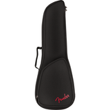 Fender FU610 soprano ukulele gig bag in black, front view