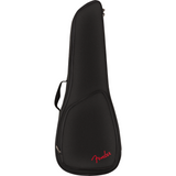 Fender FU610 concert ukulele gig bag in black, front view