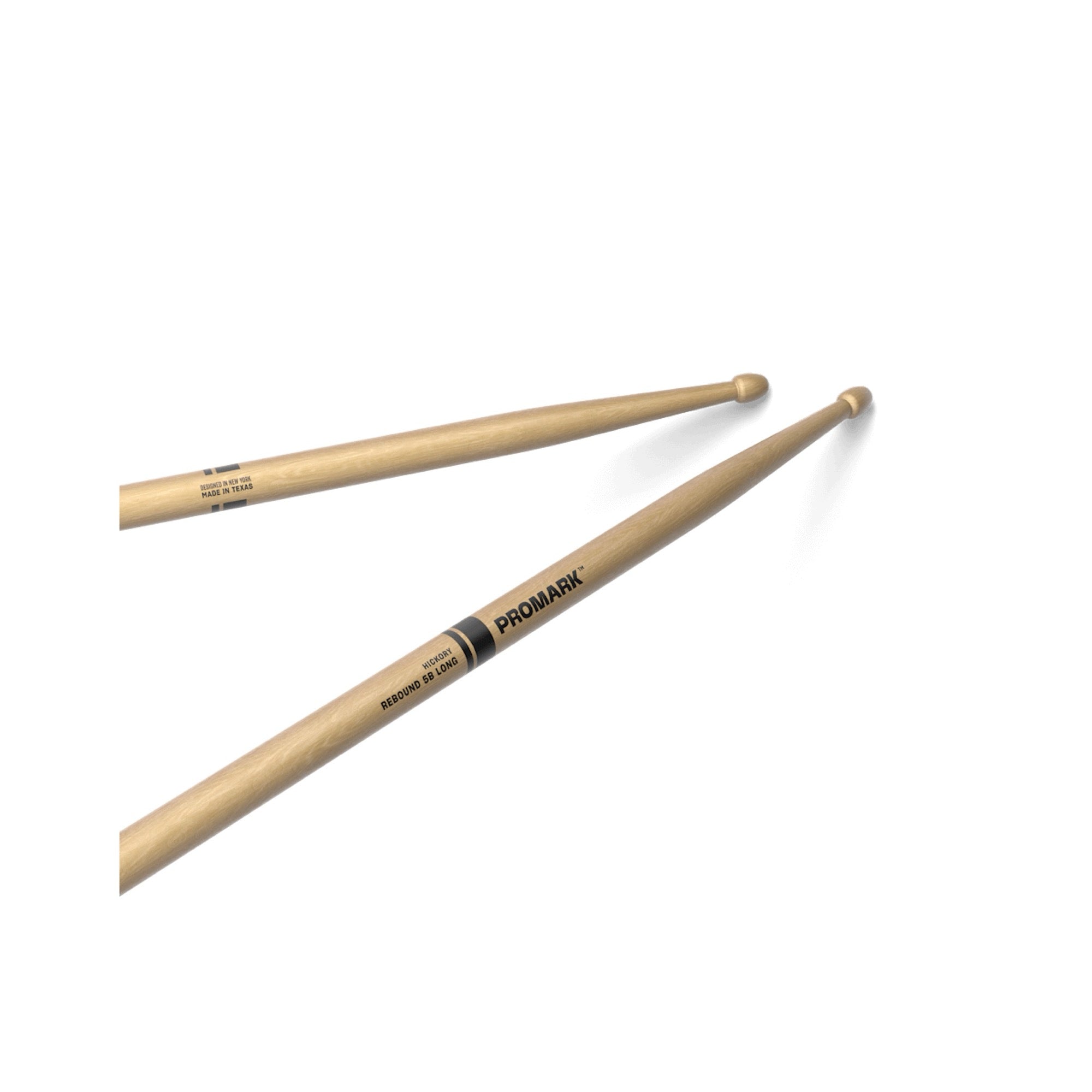 ProMark Rebound 5B Long hickory drumsticks with acorn wood tips