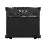 Roland CUBE-10GX rear panel with the Roland logo, DC in, Rec Out/Phones and Aux In jacks
