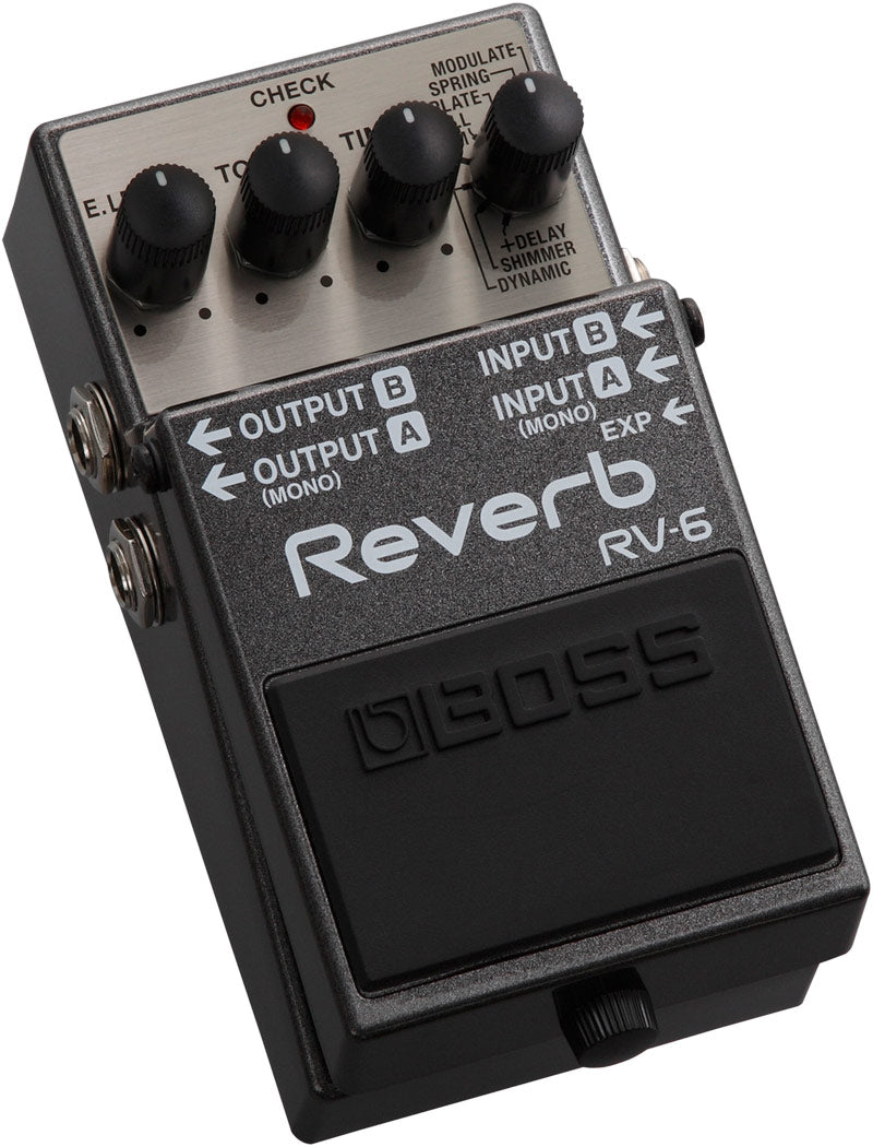 Boss RV-6 - Reverb, angle view