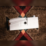 Ibanez SM7 Smash Box, silver: right side with the input jack below the pedal's hinge