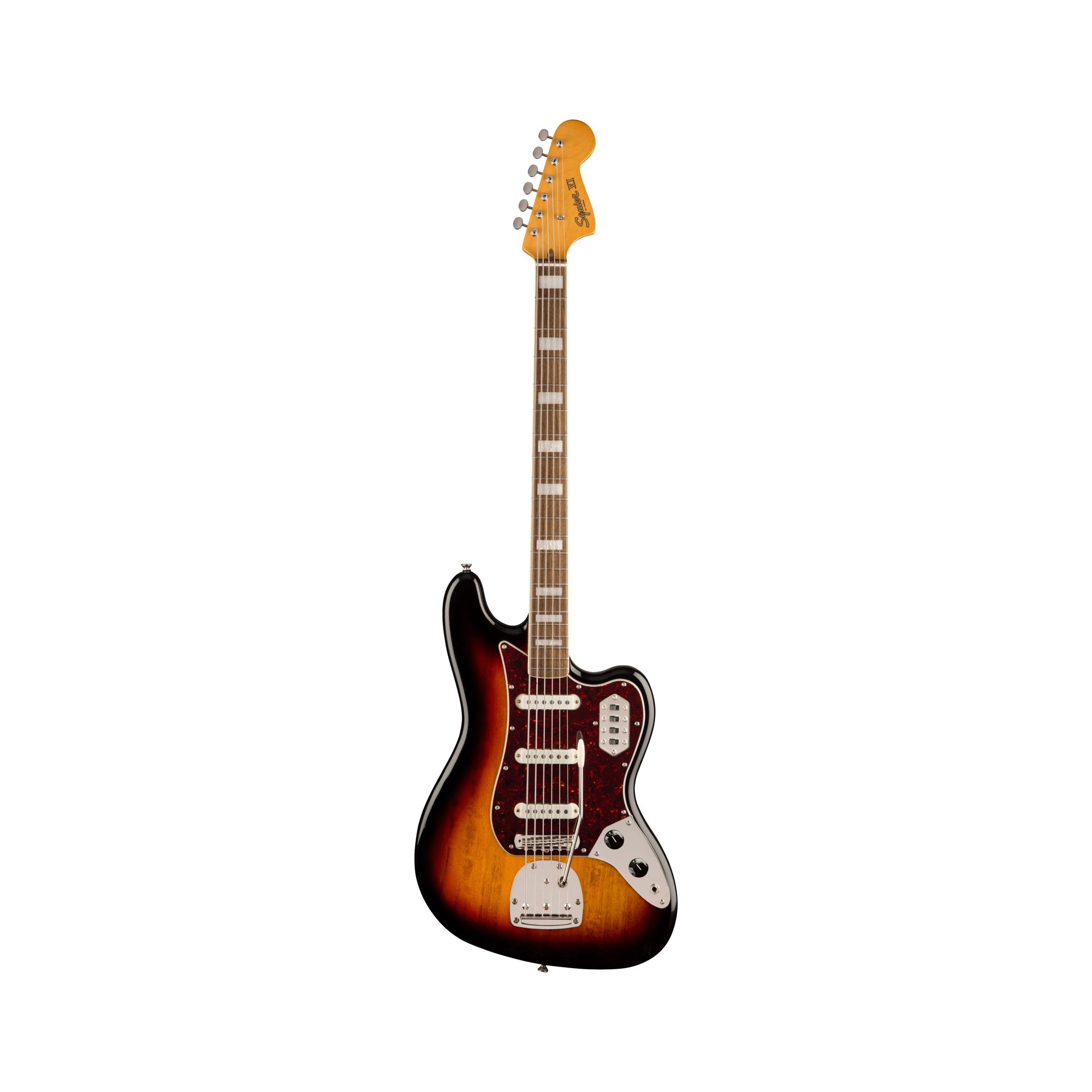 Squier Classic Vibe Bass VI, 3-Color Sunburst: front view, full instrument