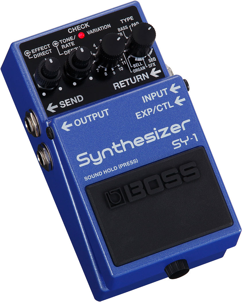 Boss SY-1 - Synthesizer, angle view