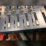 Tascam Portastudio 414 MKII, blue: channel faders and the master fader