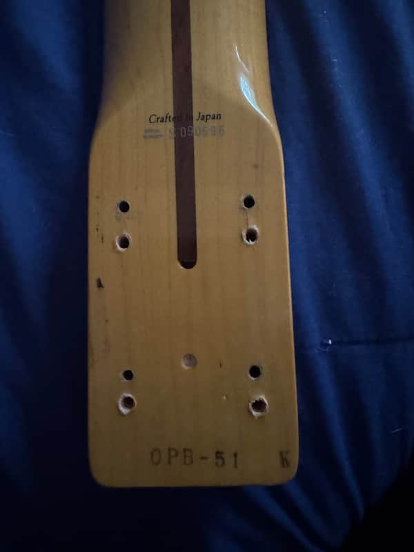 1990s Fender 51 Precision Bass - neck pocket Crafted in Japan stamp - Pauls Guitar Hideout
