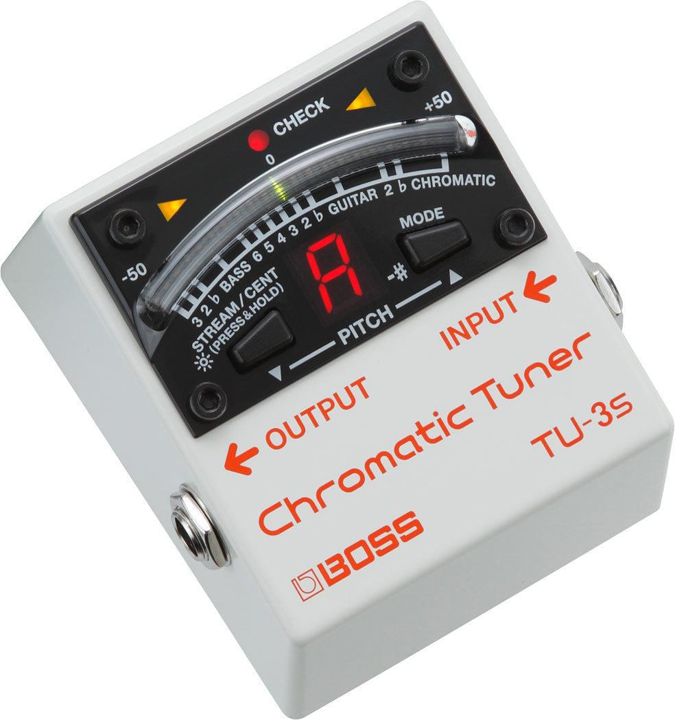 Boss TU-3S - Chromatic Tuner, angle view