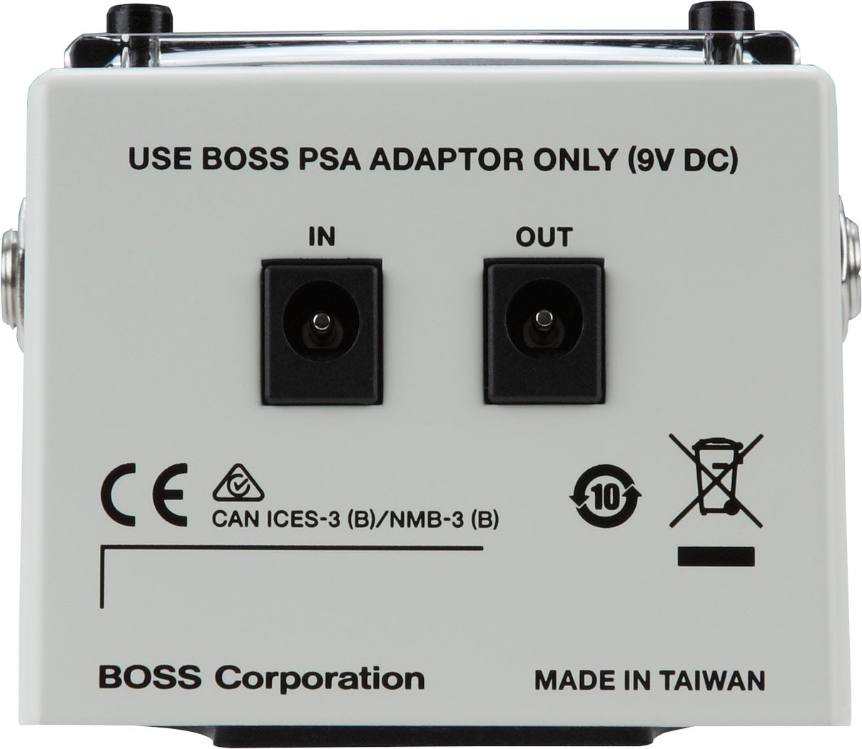 Boss TU-3S - Chromatic Tuner, back view