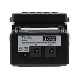Boss TU-3W rear panel with the buffered/true bypass switch, Made in Japan plate, DC In and DC Out jacks