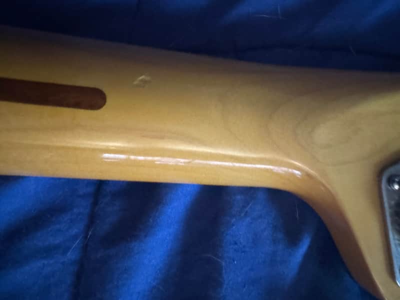 1990s Fender 51 Precision Bass - neck heel close-up - Pauls Guitar Hideout
