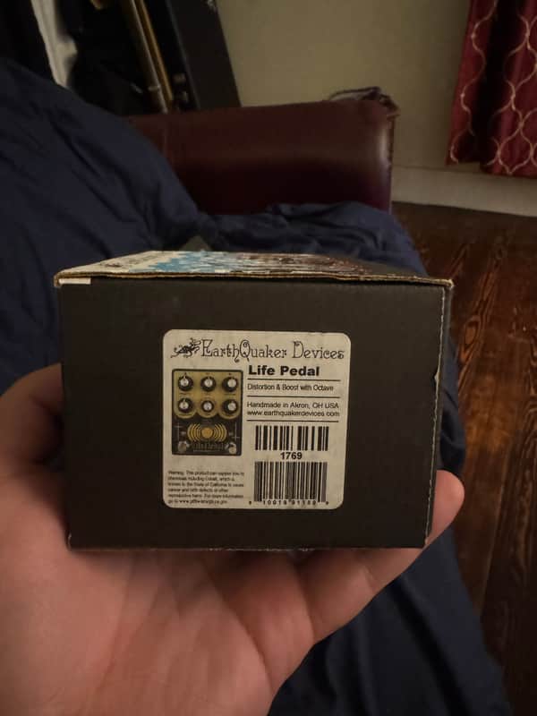 2020 EarthQuaker Devices Sunn O))) Life Pedal V2 - box back with product label - Pauls Guitar Hideout