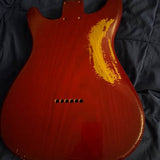Late 70s Fender Lead Body Red - back full view with wear - Pauls Guitar Hideout