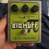2008 Electro-Harmonix Bass Big Muff Pi - pedal top view with knobs and footswitch - Pauls Guitar Hideout