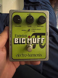 2008 Electro-Harmonix Bass Big Muff Pi - pedal top view with knobs and footswitch - Pauls Guitar Hideout